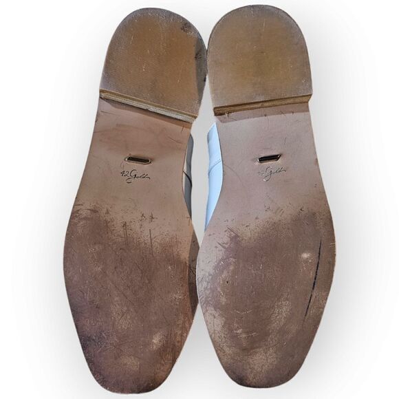 42 Gold White Bone Lace Up Loafers 9.5 - Picture 11 of 13